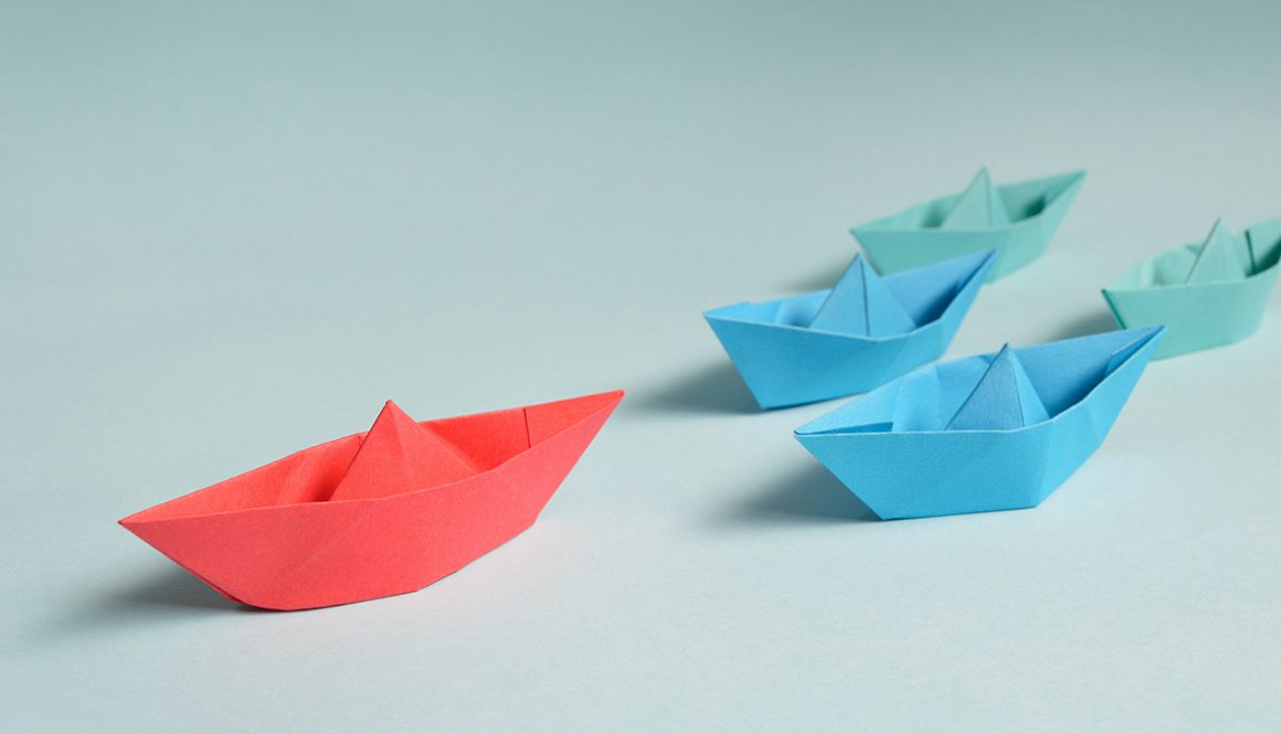 Colored Paper Boats