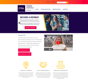 a screenshot of the updated FPA Minnesota Chapter website