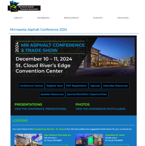 screen shot of MAPA conference page after makeover